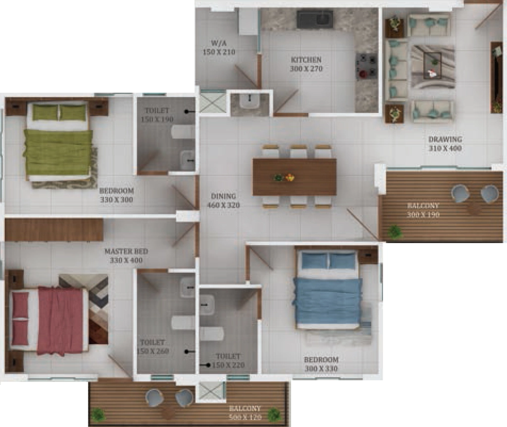 3 BHK Flat in Trinity Estilla in Ernakulam, Kochi - Image 924266