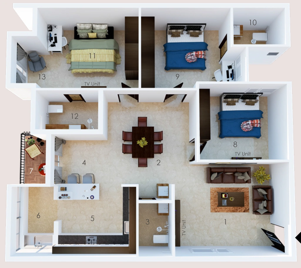 3 BHK Flat in Govianu Gurikar Luxuria in Ittige Gudu, Mysore - Image 924274