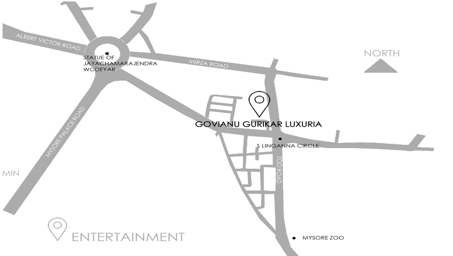Location of Govianu Gurikar Luxuria in Ittige Gudu, Mysore - Image 417473