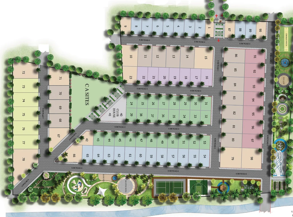 Master Plan of Prithvi Orchids Villa in Hebbal, Mysore - Image 417700