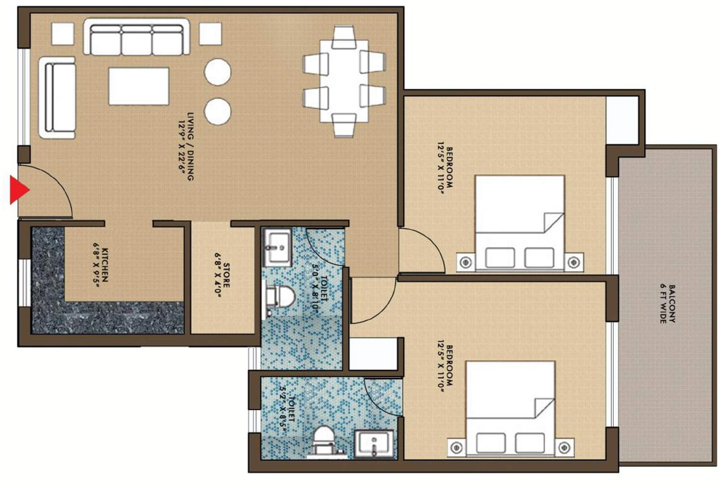 2 BHK Flat in Acon Urban Hill in null, Dehradun - Image 924277