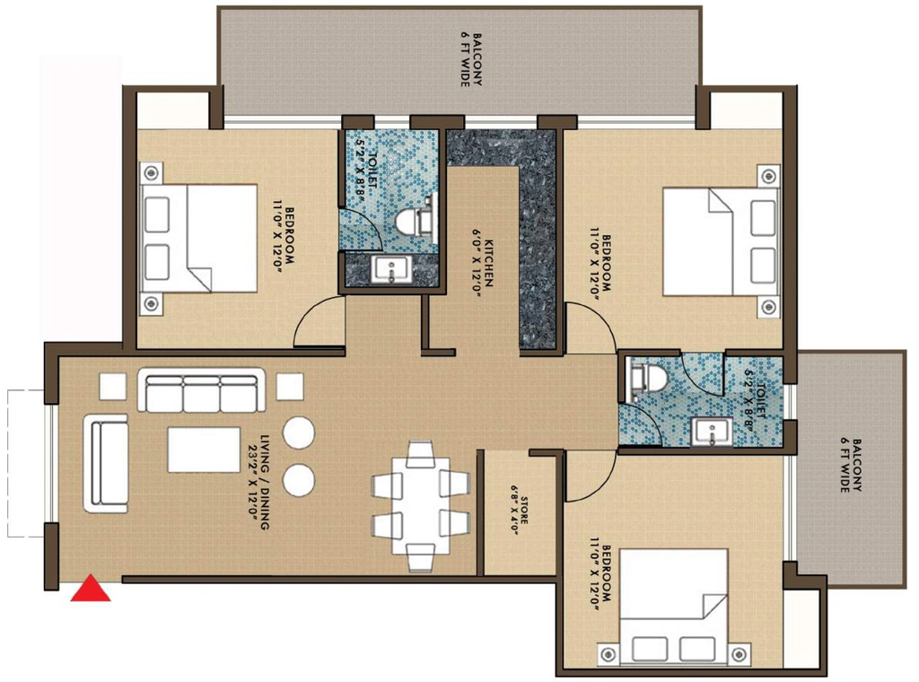 3 BHK Flat in Acon Urban Hill in null, Dehradun - Image 924278