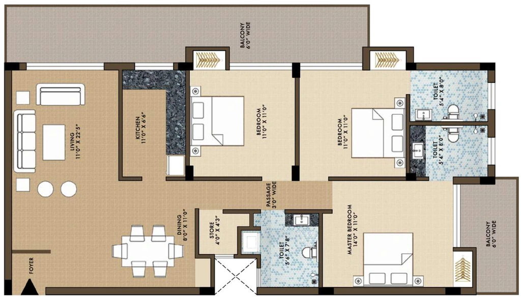 3 BHK Flat in Acon Urban Hill in null, Dehradun - Image 924279