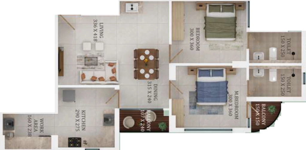 2 BHK Flat in Trinity Laurel in Kakkanad, Kochi - Image 924281