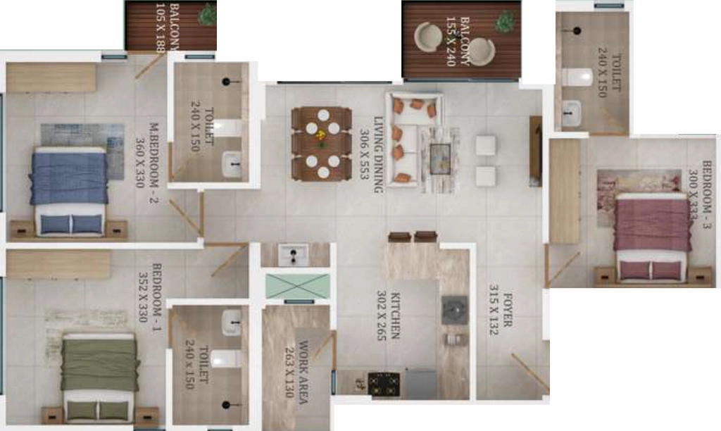 3 BHK Flat in Trinity Laurel in Kakkanad, Kochi - Image 924283