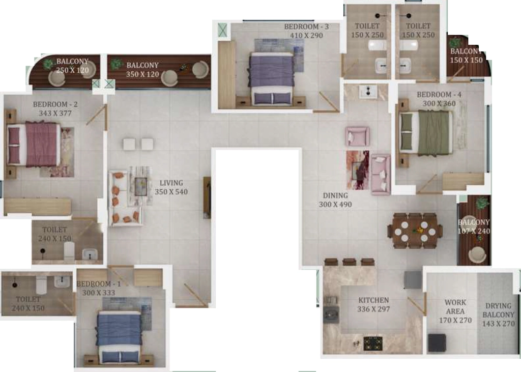 4 BHK Flat in Trinity Laurel in Kakkanad, Kochi - Image 924286