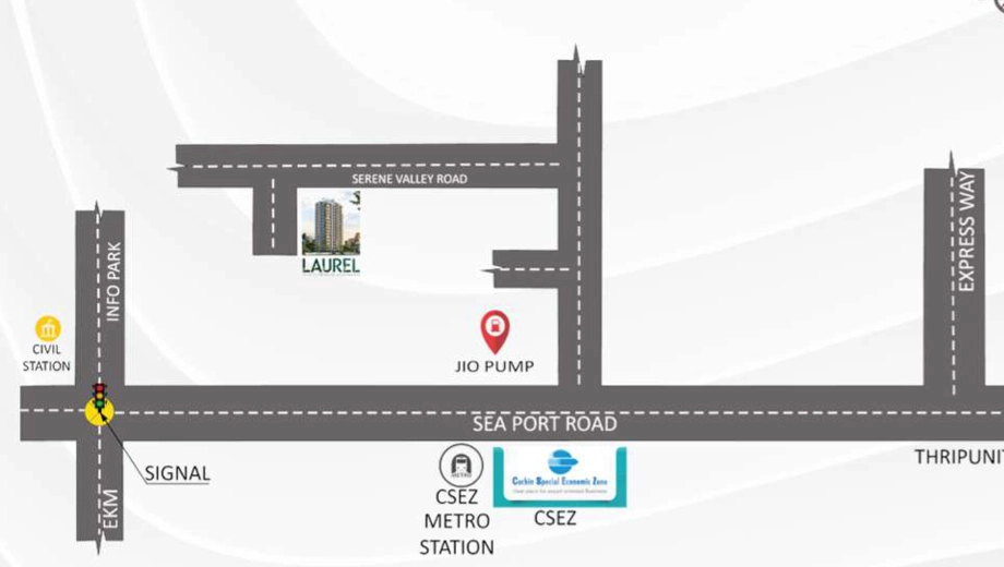 Location of Trinity Laurel in Kakkanad, Kochi - Image 417509