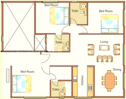 3 BHK Flat in Manasa Anantha Leela in Lakshmipuram, Mysore - Image 924309