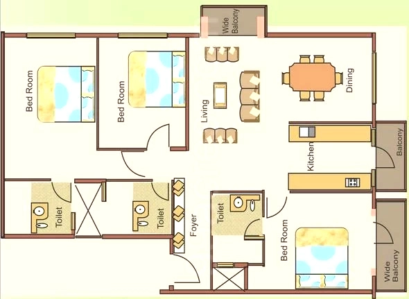 3 BHK Flat in Manasa Anantha Leela in Lakshmipuram, Mysore - Image 924310