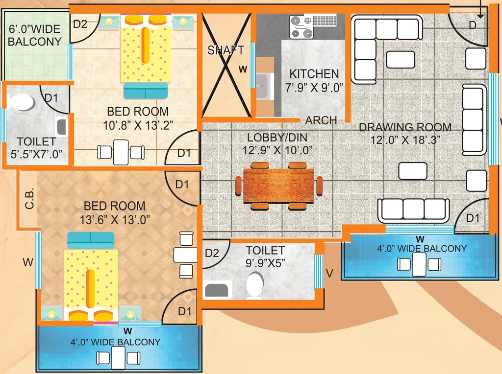 2 BHK Flat in Devagra Mussorie Woods Apartments in Sahastradhara Road, Dehradun - Image 924294