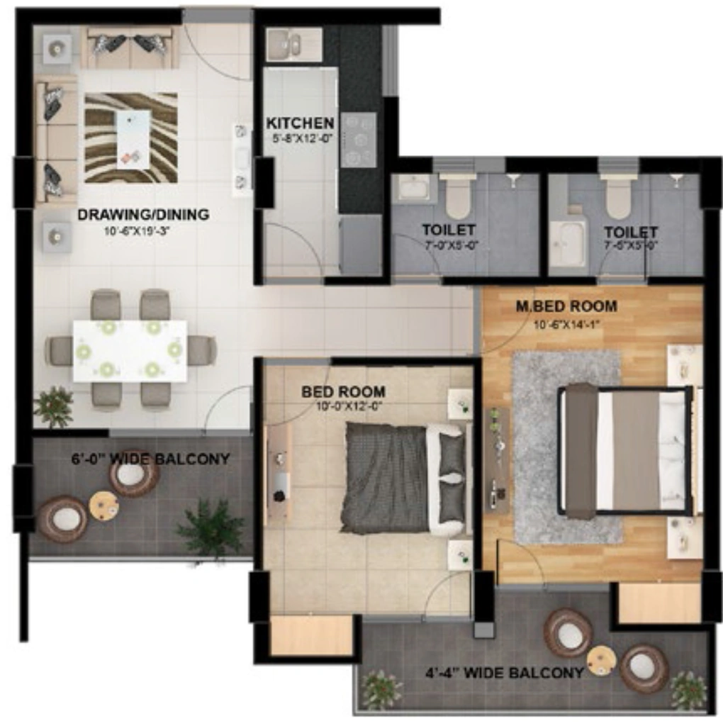 2 BHK Flat in Evolve Doon Republic in Jakhan, Dehradun - Image 924311