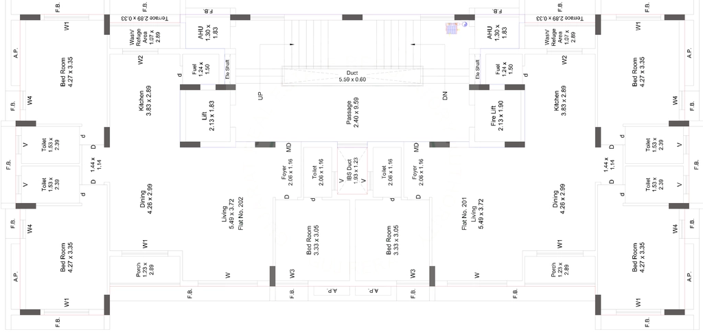 Floor Plan of Shree Darshan Prime in Mavdi, Rajkot - Image 417588