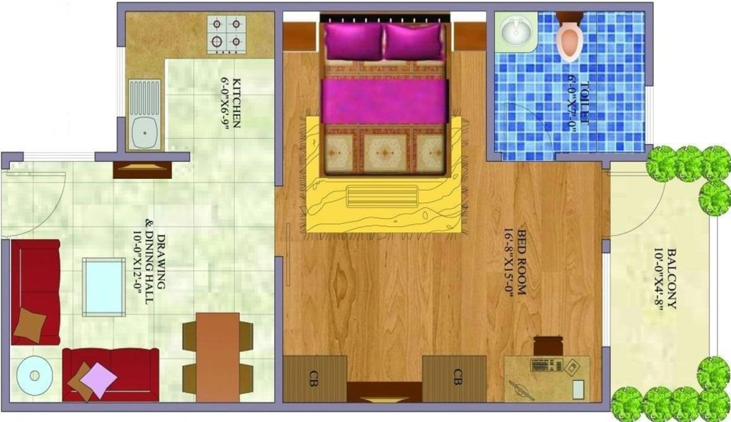 1 BHK Flat in GTM Forest & Hills in Haridwar Road, Dehradun - Image 924319