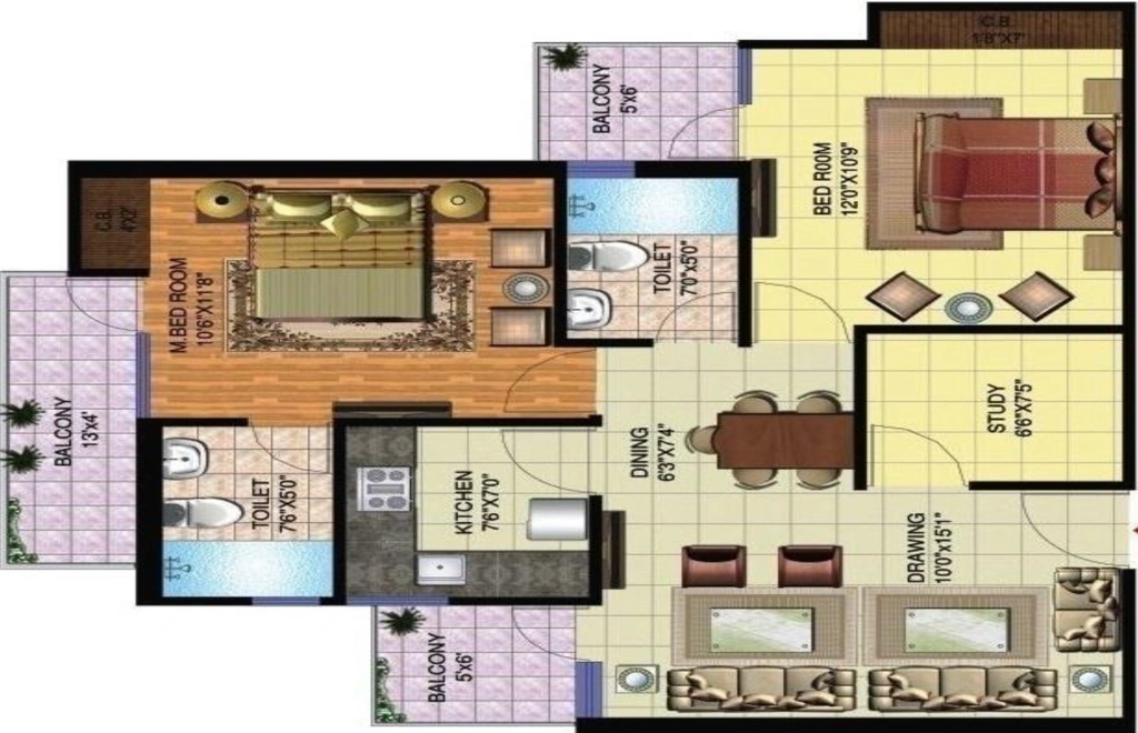 2 BHK Flat in GTM Forest & Hills in Haridwar Road, Dehradun - Image 924320