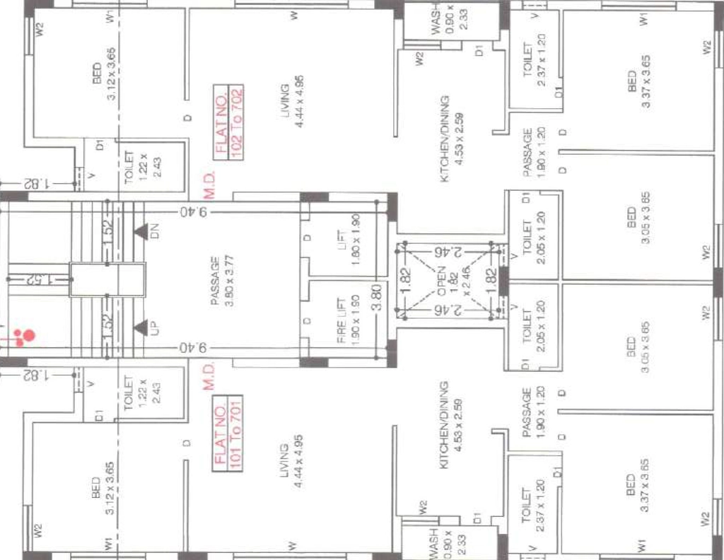 Floor Plan of Sai Shaswat Heights in null, Rajkot - Image 417606