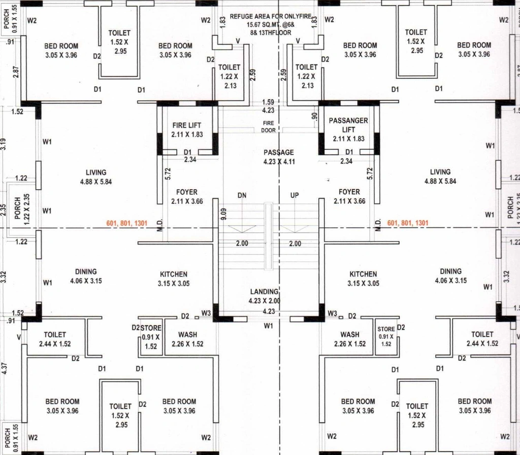 Floor Plan of Shreeji Vision Aspire in Mota Mava, Rajkot - Image 417615