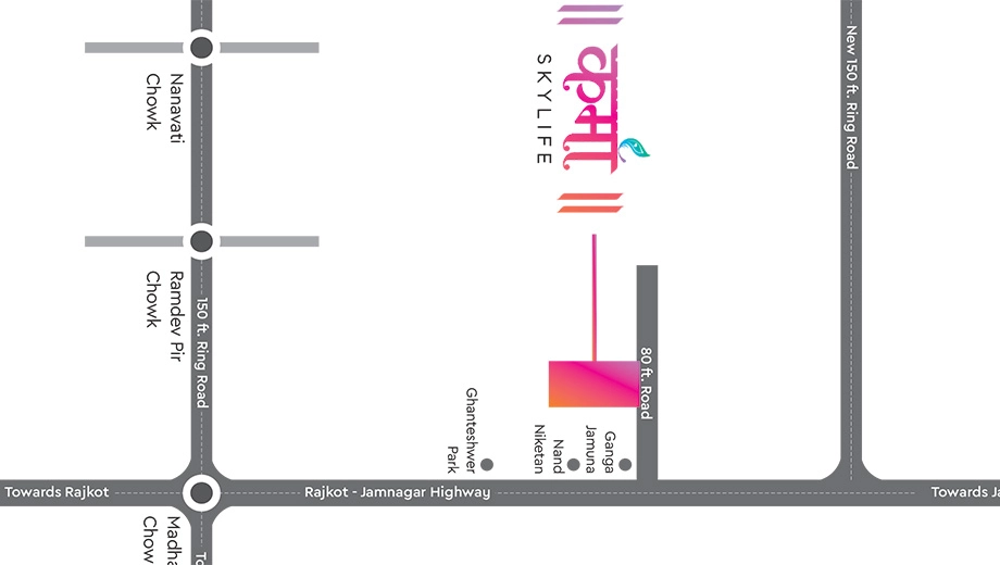 Location of Shrinathji Karma Skylife in Ghanteshwer, Rajkot - Image 417623