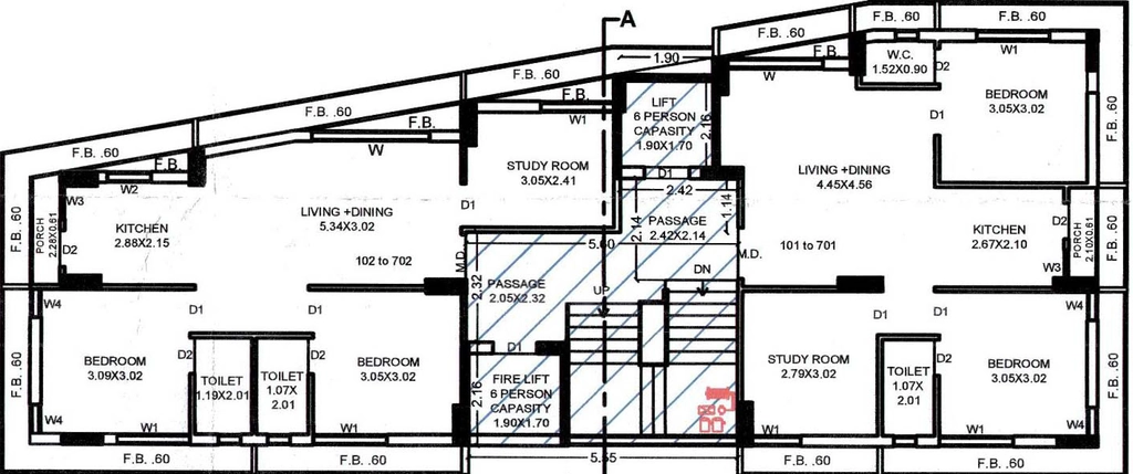 Floor Plan of Kanha Titan Aristo in Raiya, Rajkot - Image 417663