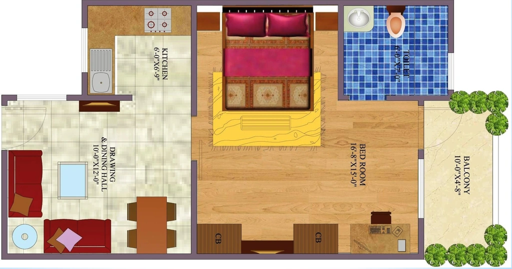 1 BHK Flat in GTM Forest Lavana in Haridwar Road, Dehradun - Image 924342
