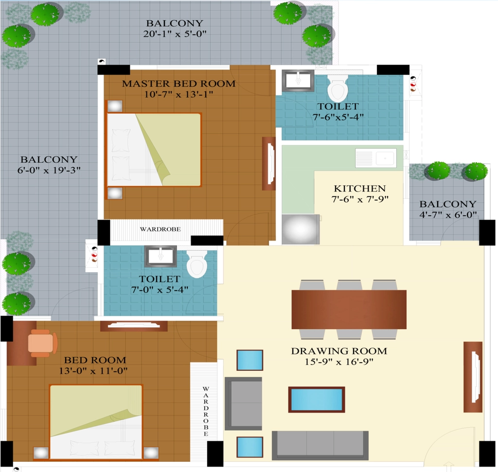2 BHK Flat in GTM Forest Lavana in Haridwar Road, Dehradun - Image 924343