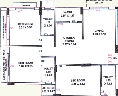 3 BHK Flat in Vraj Parisar in null, Rajkot - Image 924345