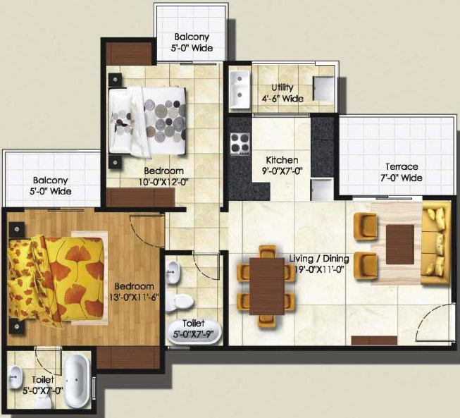 2 BHK Flat in Resizone Residency in Sahastradhara Road, Dehradun - Image 924373