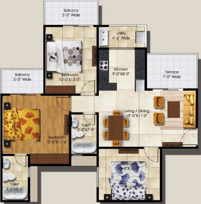 3 BHK Flat in Resizone Residency in Sahastradhara Road, Dehradun - Image 924375