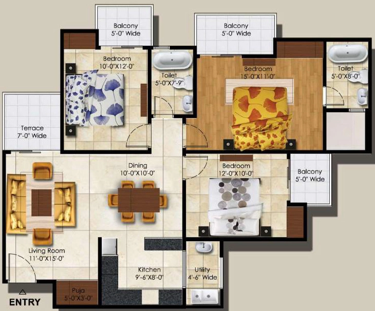 3 BHK Flat in Resizone Residency in Sahastradhara Road, Dehradun - Image 924376
