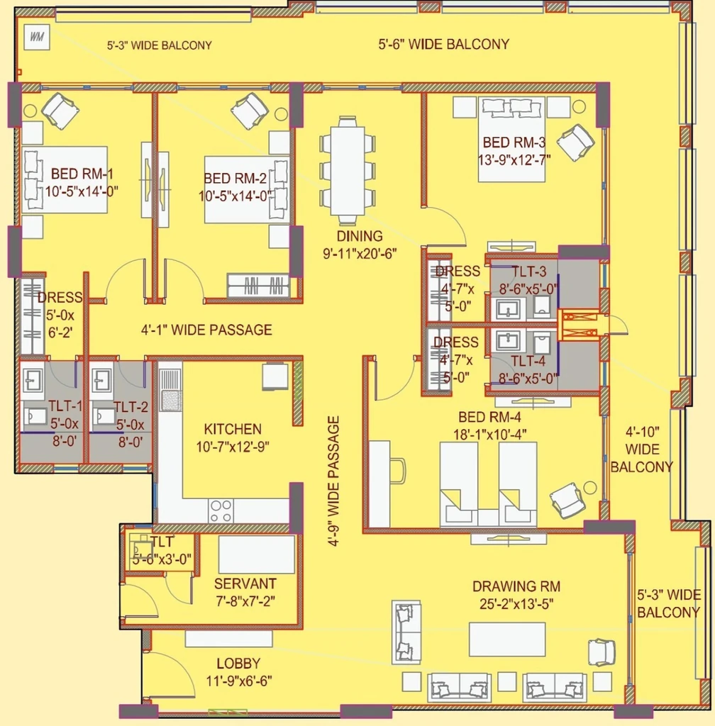 4 BHK Flat in Pacific Eiffel Homes in Sahastradhara Road, Dehradun - Image 924389