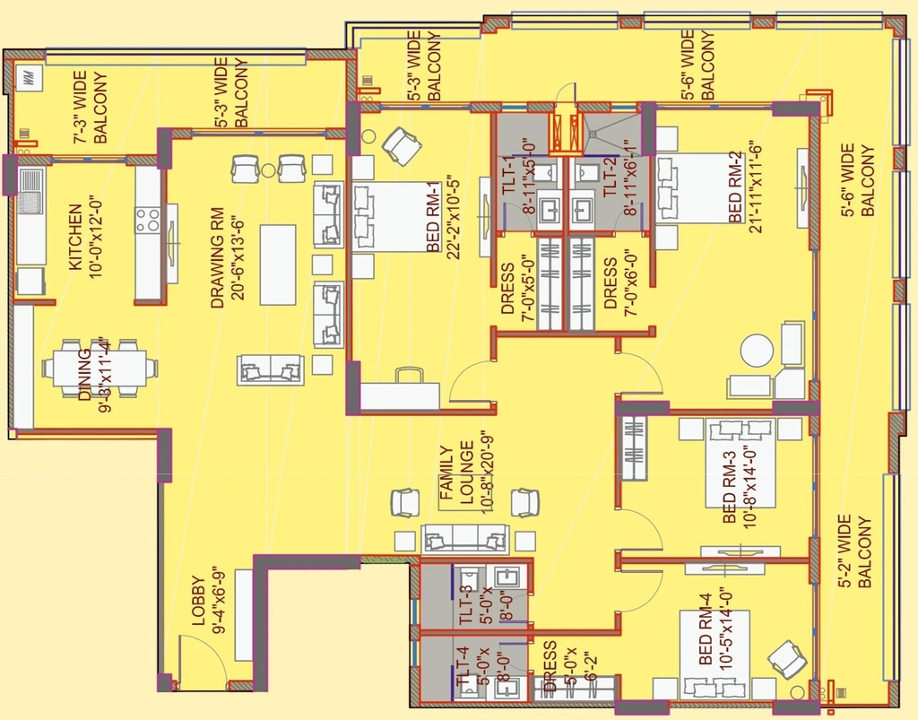 4 BHK Flat in Pacific Eiffel Homes in Sahastradhara Road, Dehradun - Image 924395