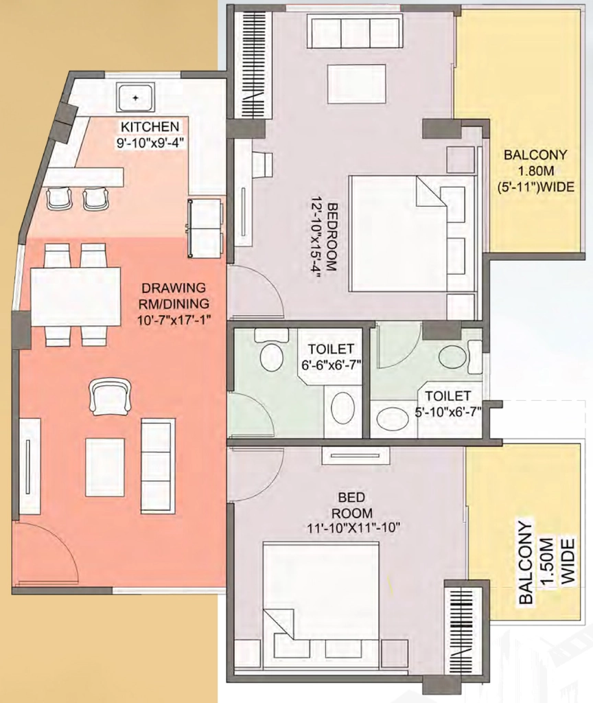 2 BHK Flat in Innovative Reets Hill Queen in Malsi, Dehradun - Image 924403
