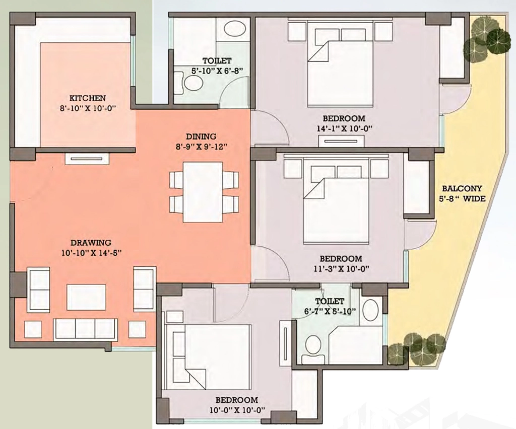 3 BHK Flat in Innovative Reets Hill Queen in Malsi, Dehradun - Image 924404