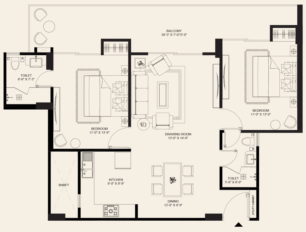 2 BHK Flat in Sky Vista Evara in Mussoorie Road, Dehradun - Image 924407