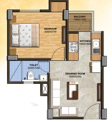 1 BHK Flat in Golden Woods Umang in Lokhra, Guwahati - Image 924413
