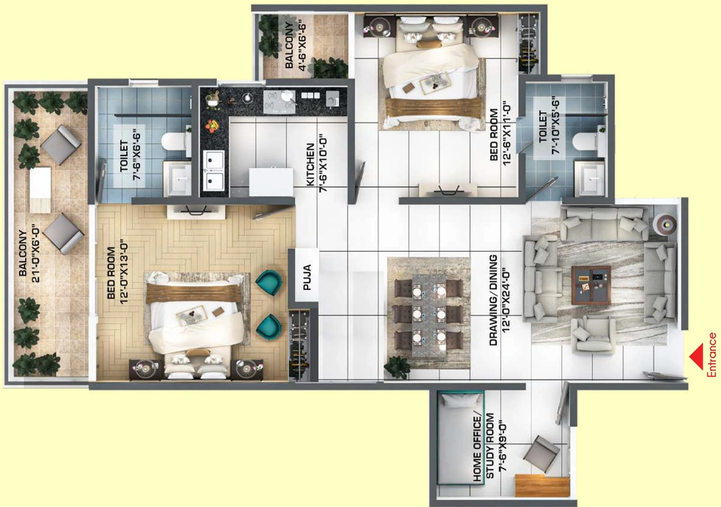 2.5 BHK Flat in Windlass River Valley in Harrawala, Dehradun - Image 924422