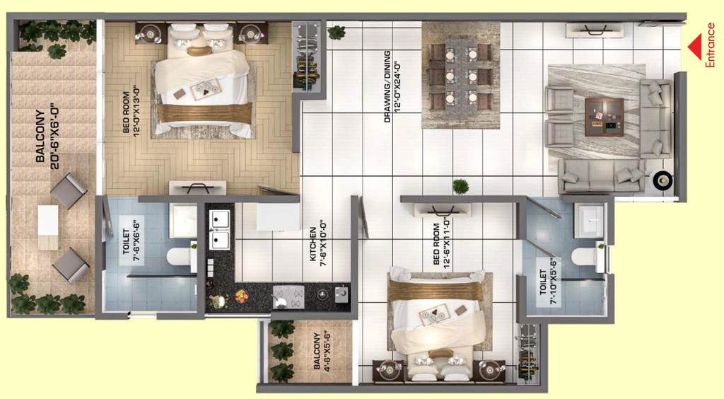 2 BHK Flat in Windlass River Valley in Harrawala, Dehradun - Image 924421