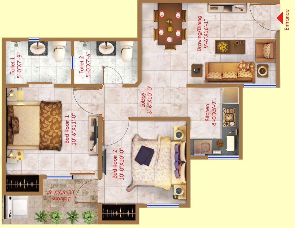 2 BHK Flat in Windlass River Valley in Harrawala, Dehradun - Image 924419
