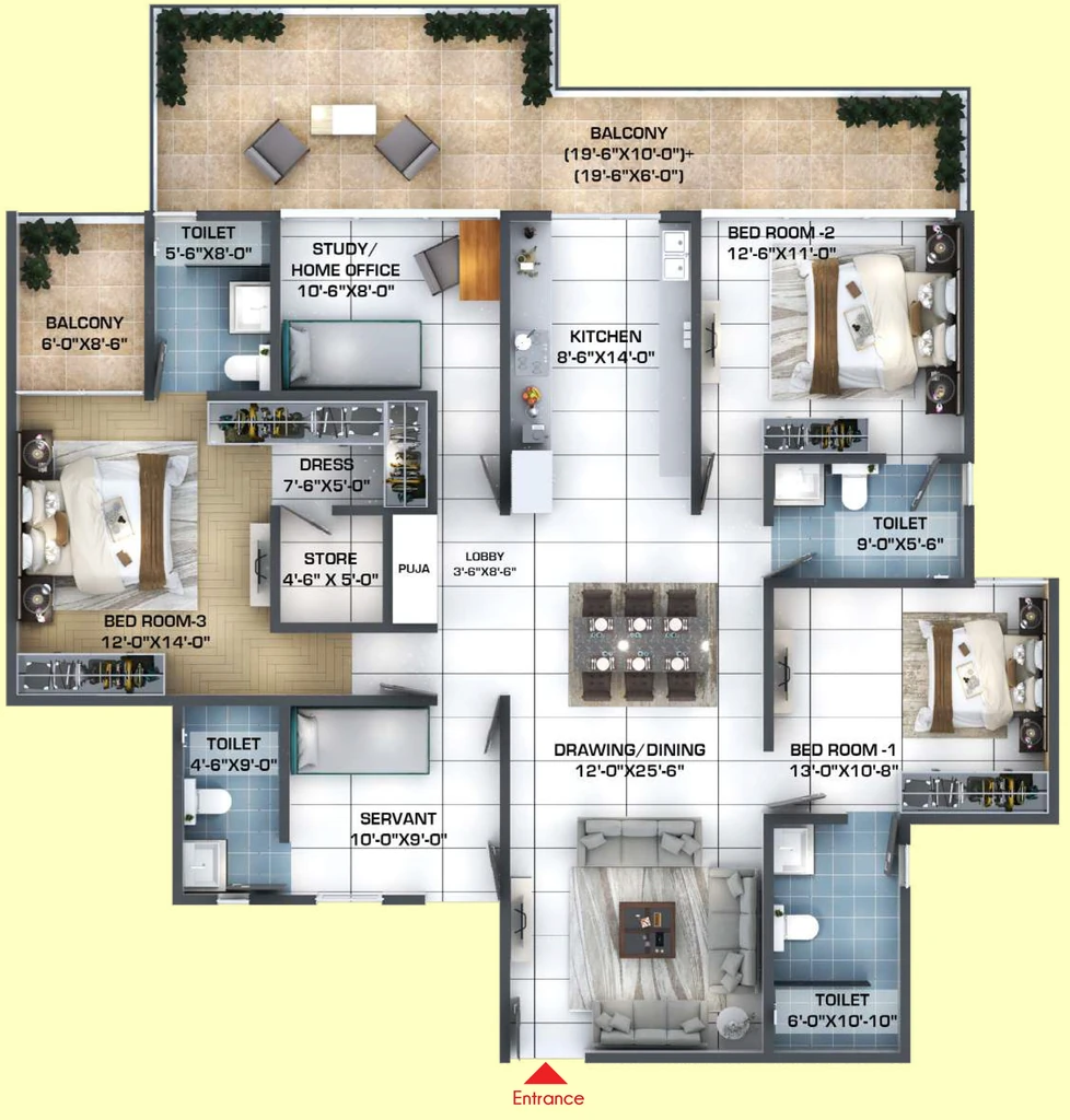 3.5 BHK Flat in Windlass River Valley in Harrawala, Dehradun - Image 924428