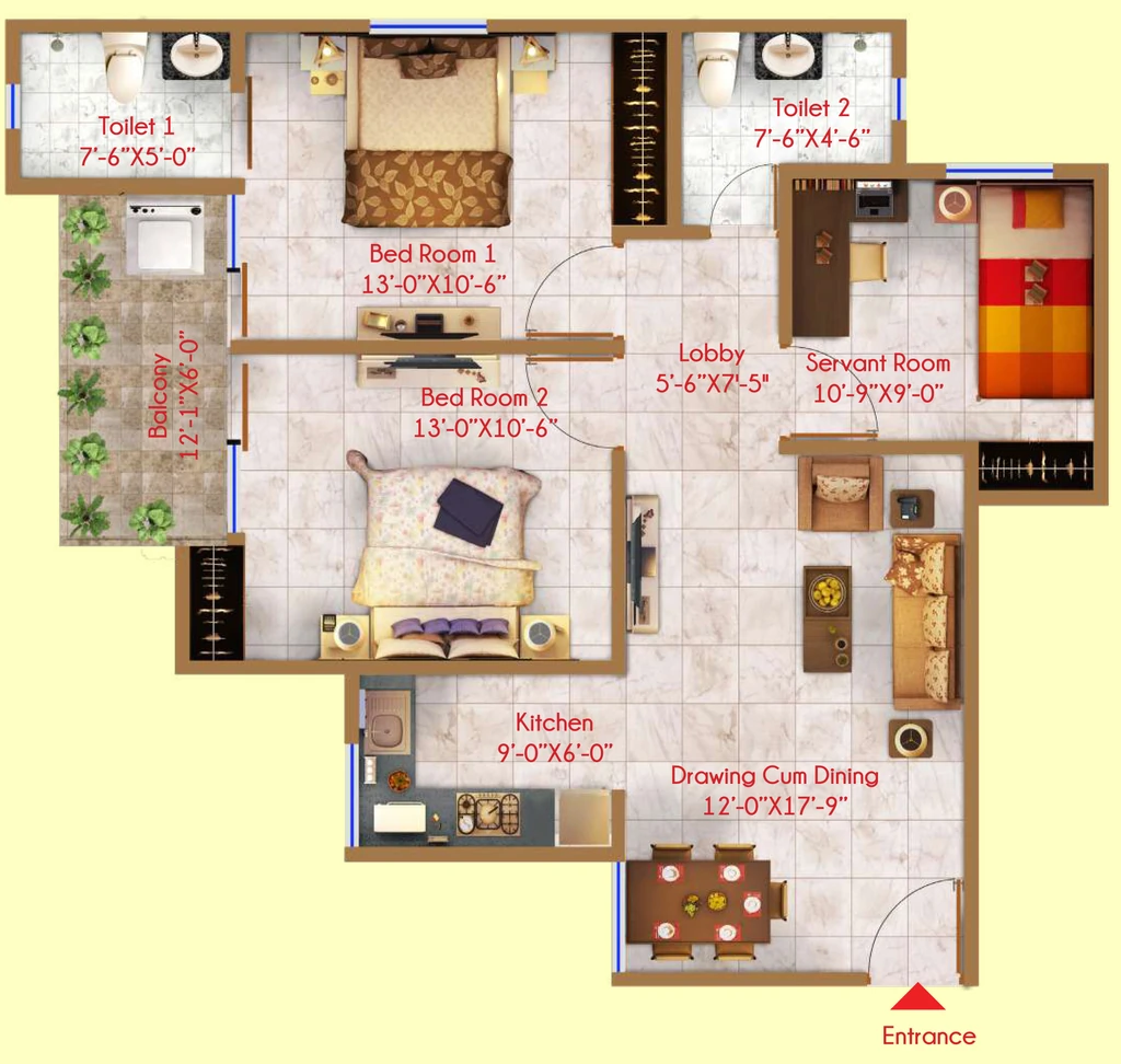 3 BHK Flat in Windlass River Valley in Harrawala, Dehradun - Image 924423