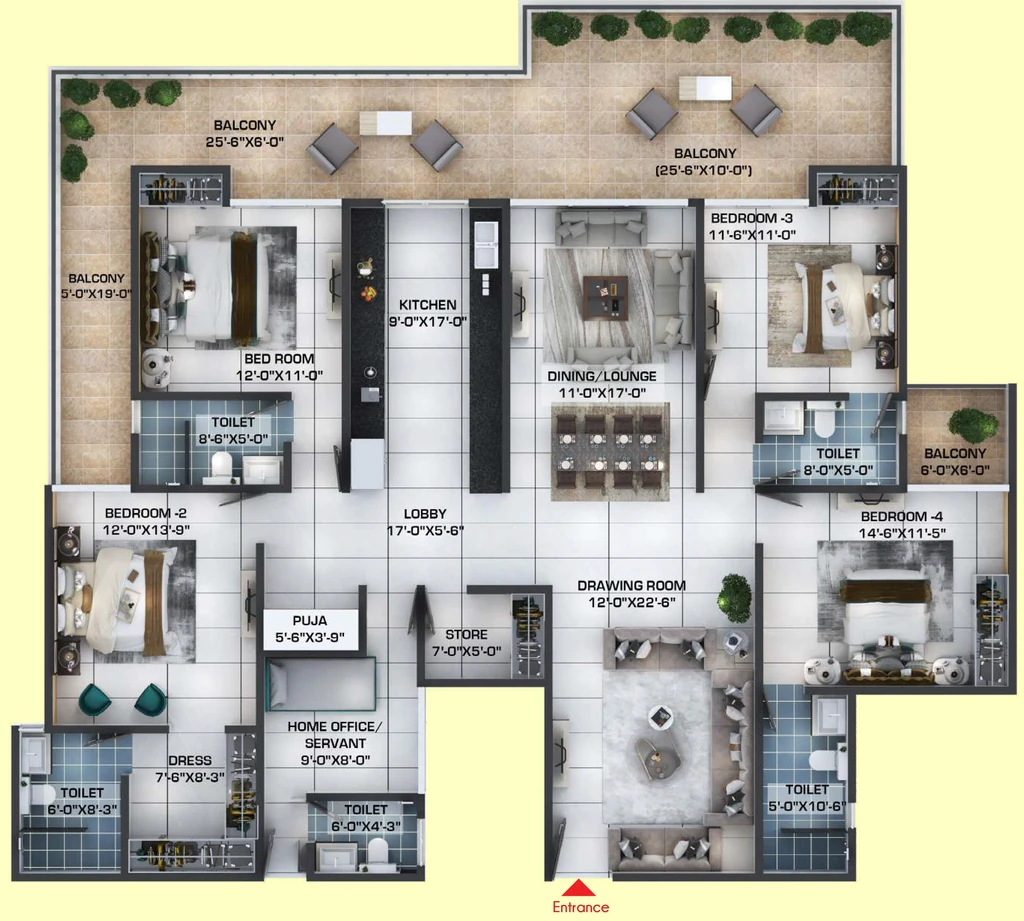 4 BHK Flat in Windlass River Valley in Harrawala, Dehradun - Image 924429