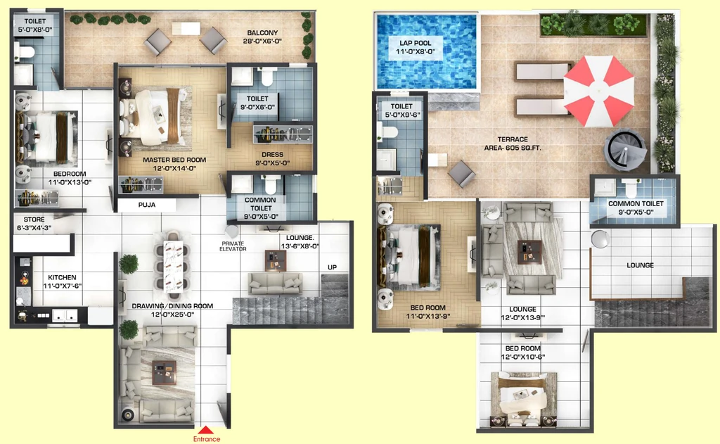 4 BHK Duplex in Windlass River Valley in Harrawala, Dehradun - Image 924430
