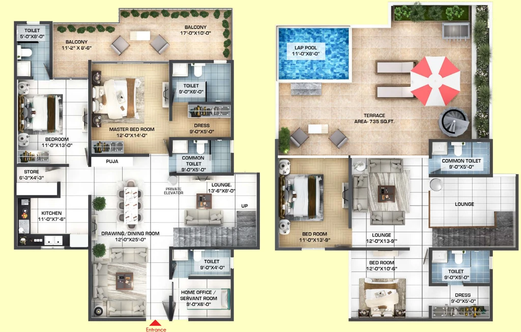 4 BHK Duplex in Windlass River Valley in Harrawala, Dehradun - Image 924431