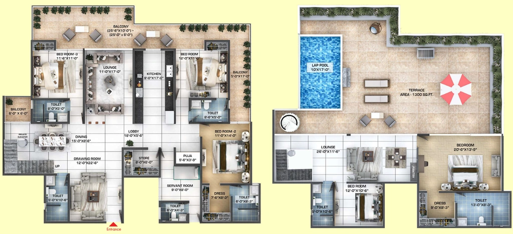 5 BHK Penthouse in Windlass River Valley in Harrawala, Dehradun - Image 924433