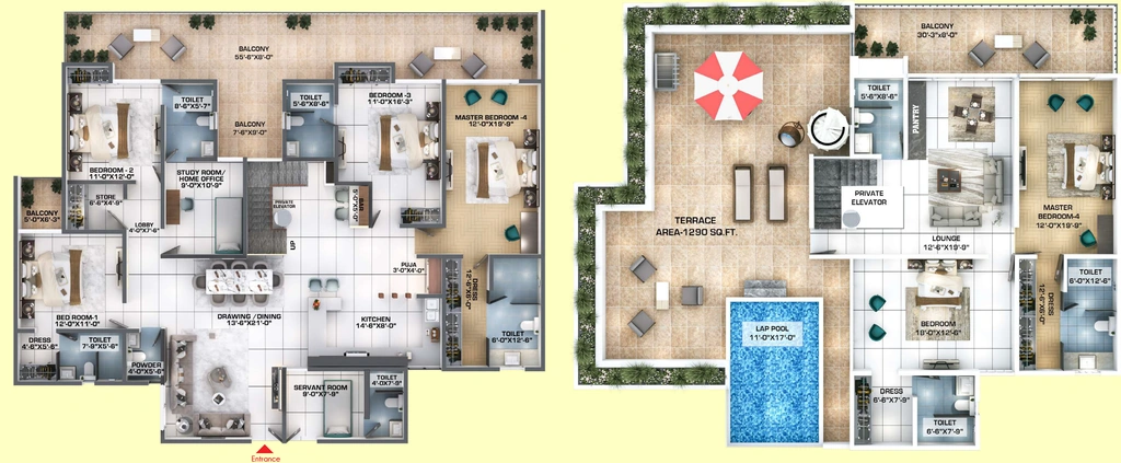 6.5 BHK Duplex in Windlass River Valley in Harrawala, Dehradun - Image 924434
