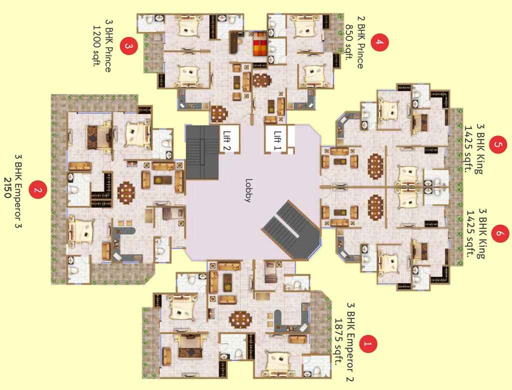 Floor Plan of Windlass River Valley in Harrawala, Dehradun - Image 417886