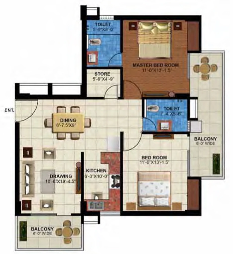2 BHK Flat in Yash Greens in Majra, Dehradun - Image 924438