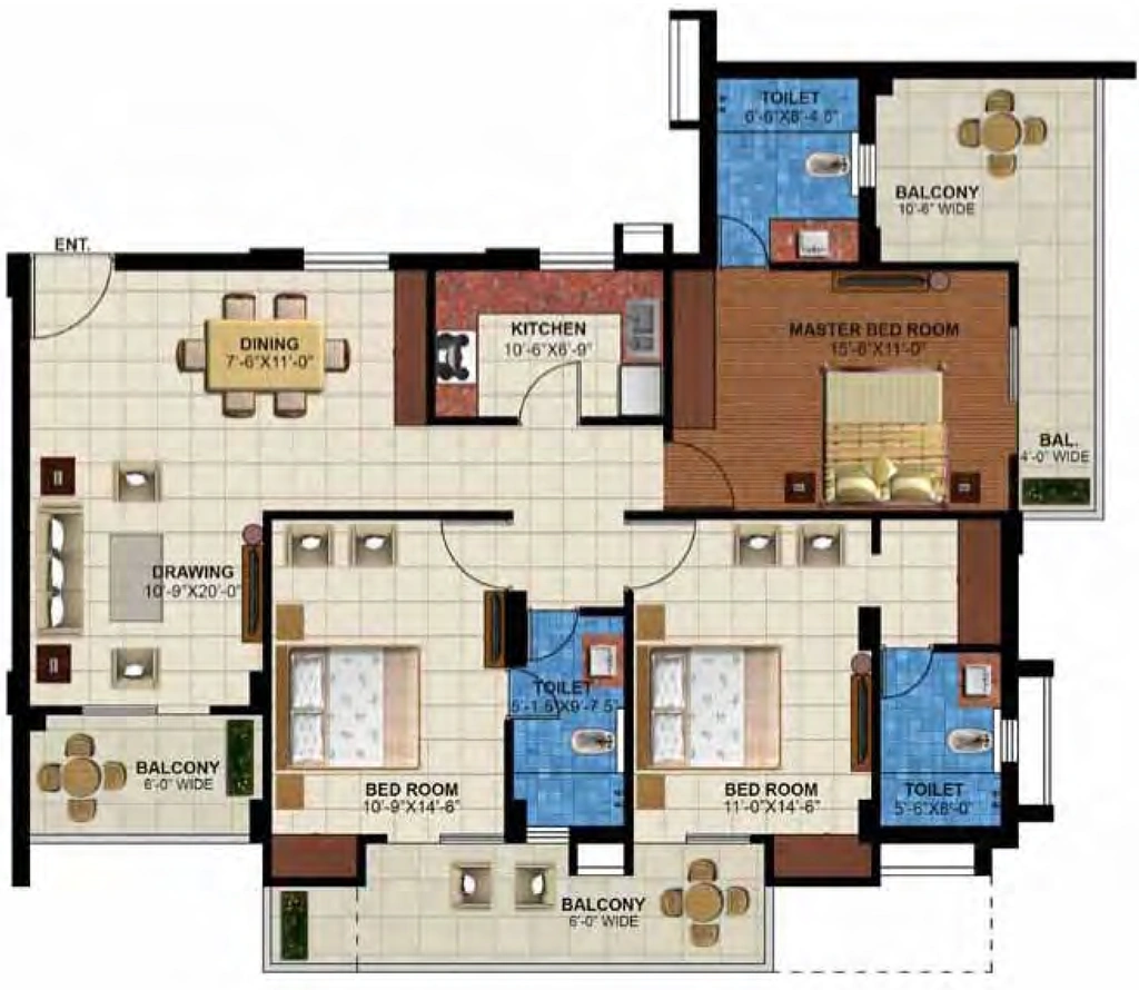 3 BHK Flat in Yash Greens in Majra, Dehradun - Image 924443