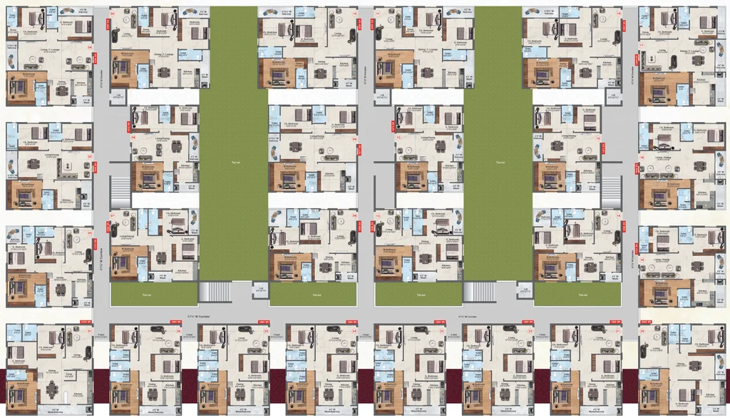 Floor Plan of Raj Royal Icon in Tadepalli, Vijayawada - Image 417931