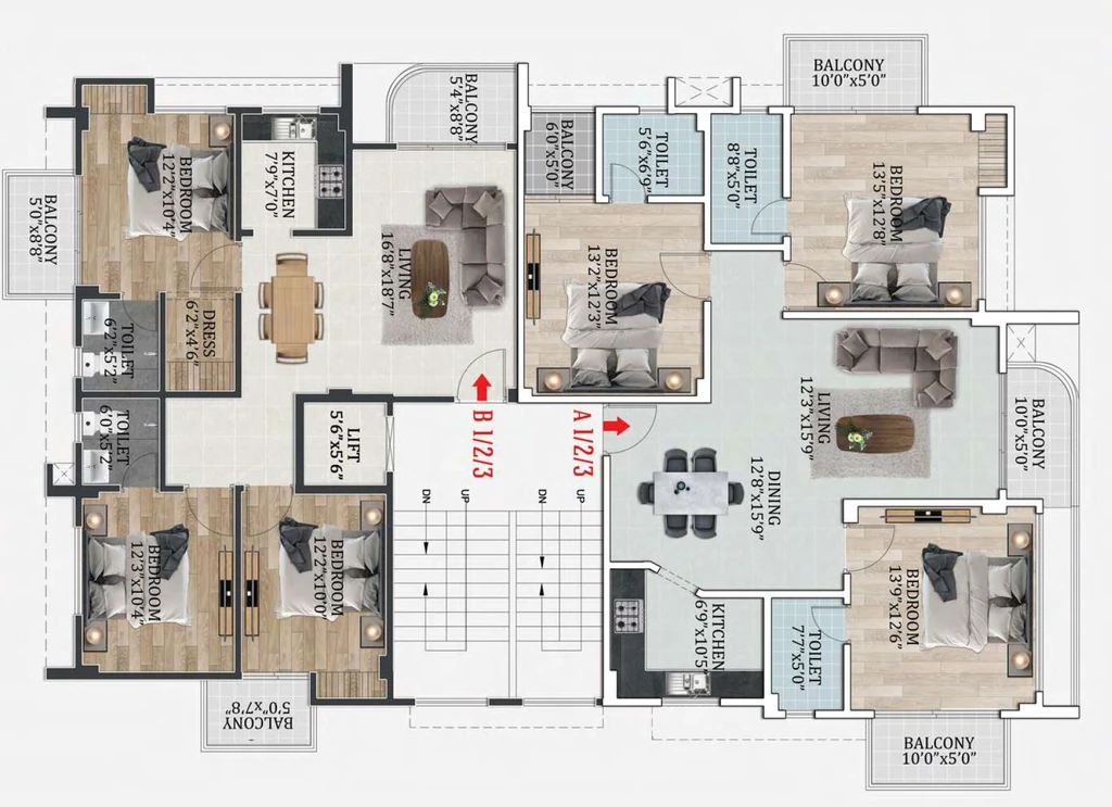 Floor Plan of Percept Edifice in Geeta Nagar, Guwahati - Image 417928
