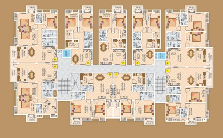 Floor Plan of Shantinath Shanti Barada in Lalmati, Guwahati - Image 417944